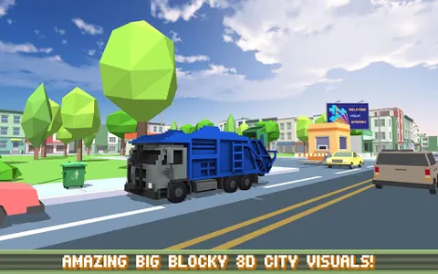 Blocky Garbage Truck SIM PRO screenshot 6