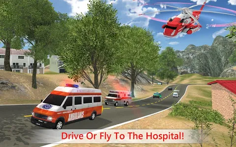 Rescue Ambulance & Helicopter screenshot 0