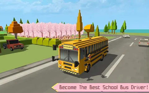 School Bus Game Blocky World screenshot 4