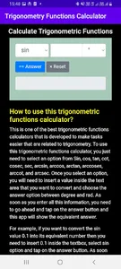 Trigonometry Functions Calc screenshot 1