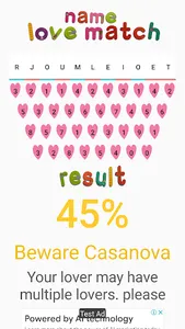 Name Match Love TestCalculator screenshot 2