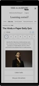 The Hindu Learning Corner screenshot 1