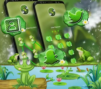 Cute Frog Launcher Theme screenshot 4