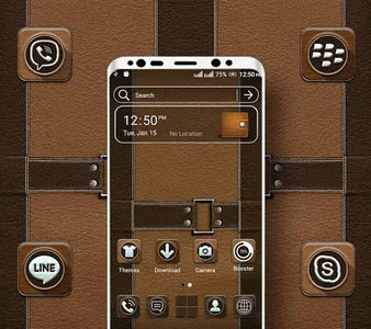 Leather Launcher Theme screenshot 0