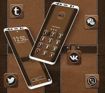 Leather Launcher Theme screenshot 3