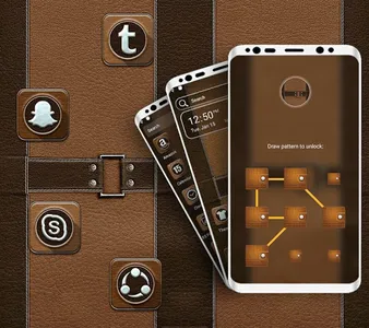 Leather Launcher Theme screenshot 4