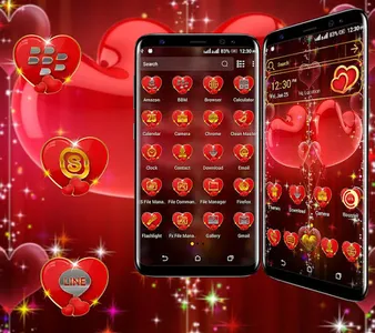 Valentine Heart Launcher Theme screenshot 1