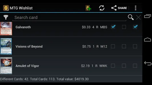 MTG Wishlist Pro screenshot 6
