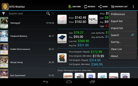 MTG Wishlist Pro screenshot 9