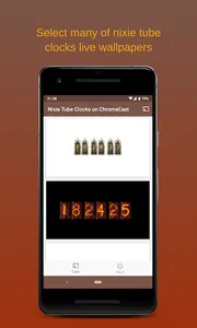 NixieTube Clocks on Chromecast screenshot 1