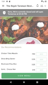 The Rajah Tandoori Restaurant  screenshot 1