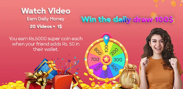 Daily watch video and get cash screenshot 0