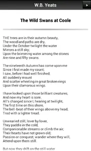 Yeats Wild Swans at Coole screenshot 2