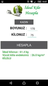 İDEAL KİLO HESAPLA screenshot 2