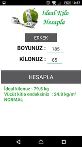 İDEAL KİLO HESAPLA screenshot 3