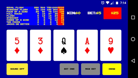 Jacks or Better Video Poker screenshot 2