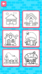 Glitter House Coloring screenshot 1