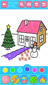 Glitter House Coloring screenshot 6