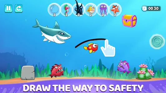 Fish Journey: Draw to Save screenshot 0