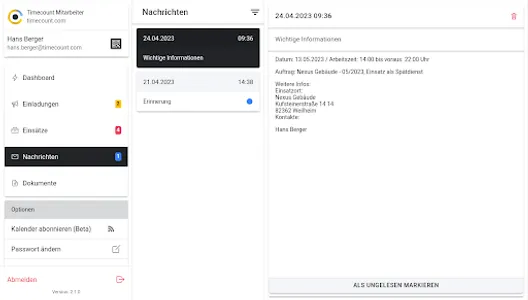 Timecount Mitarbeiter screenshot 20