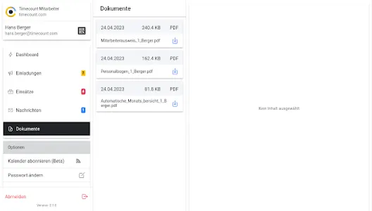 Timecount Mitarbeiter screenshot 21