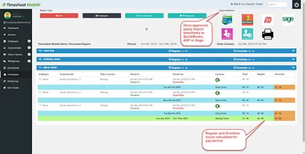 Employee Time Clock w/ GPS, Sc screenshot 14