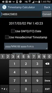 Timestamp Calculator screenshot 2