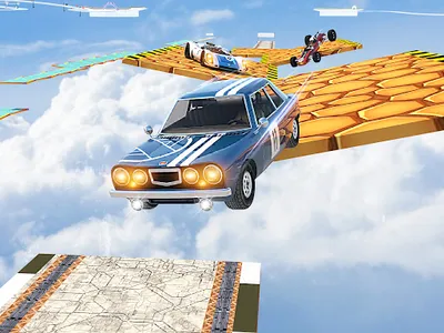 Stunt Car Vintage Race Carjump screenshot 11