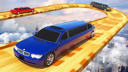 Limousine Car Stunts Racing screenshot 1