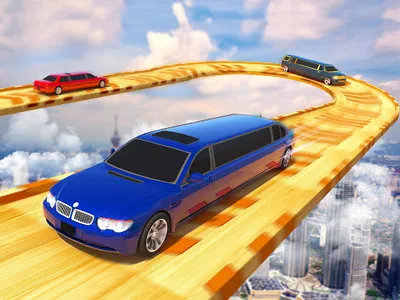 Limousine Car Stunts Racing screenshot 5