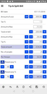 Tip & Split bill screenshot 1