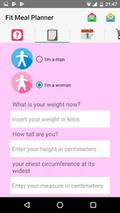 Fit Meal Planner screenshot 1