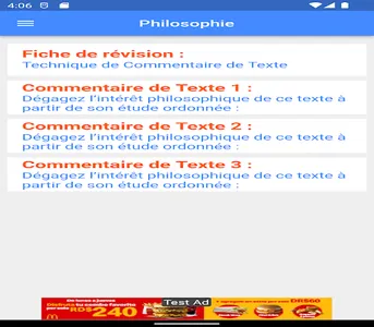 Philo : Commentaire de Texte screenshot 3