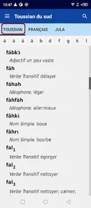 Toussian dictionnaire screenshot 2