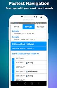 NYC Bus Time App screenshot 2