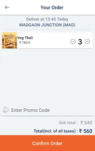 Travelkhana-Train Food Service screenshot 4