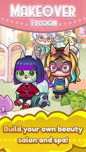 Idle Cat Makeover: Hair Salon screenshot 0