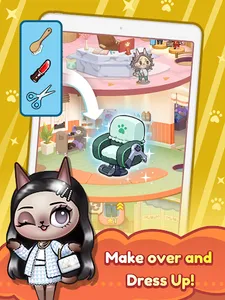 Idle Cat Makeover: Hair Salon screenshot 13