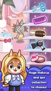 Idle Cat Makeover: Hair Salon screenshot 2