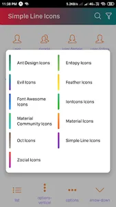 Icons List screenshot 0