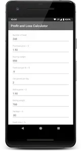 Feedlot Profit-Loss Calculator screenshot 0