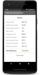 Feedlot Profit-Loss Calculator screenshot 1