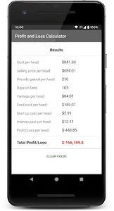 Feedlot Profit-Loss Calculator screenshot 2
