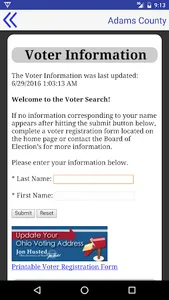 Ohio Voter Information screenshot 2