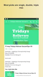 Tridays Rollover SoccerTips-06 screenshot 2