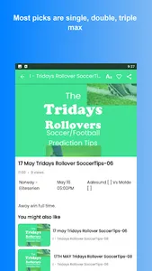 Tridays Rollover SoccerTips-06 screenshot 3