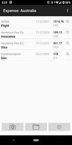 Expense screenshot 1