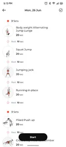 TriSet Fitness App screenshot 2