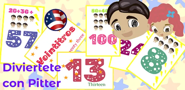 Pitter, juego números cartas screenshot 3