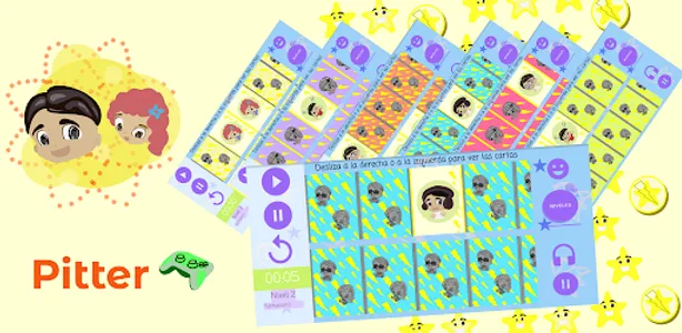 Pitter juego memoria cartas screenshot 2